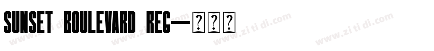 Sunset Boulevard Reg字体转换